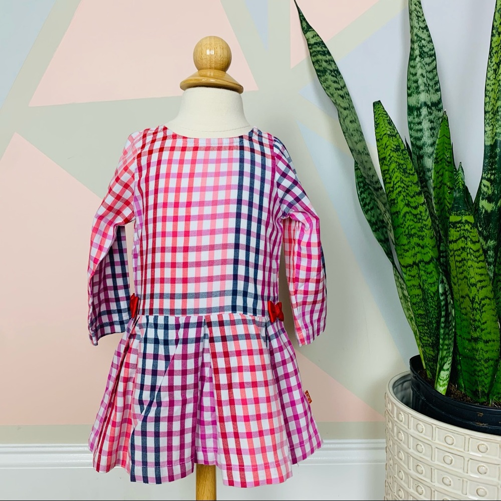 Gingham baby girl dress